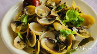 Stir Fried clams  marwai mangalorean style shellfish marwai upkari  clams upkari  clams recipe [upl. by Lybis668]