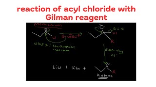 reaction of acyl chlorides with Gilman reagent [upl. by Llemhar807]