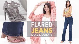 Styling Tips for Flared Jeans  How To Style Wide Leg Jeans [upl. by Nyrmak79]