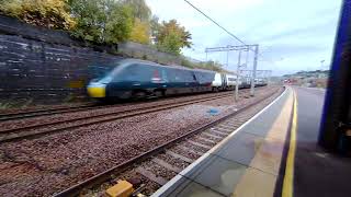 Pendolino train at Carstairs on 20241006 at 1635 Calf Visinse VR180 [upl. by Eenahpets]