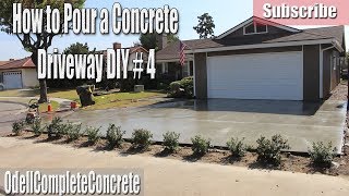 How to Pour a Concrete Driveway DIY 4 [upl. by Horatia]