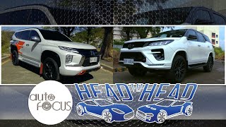 Mitsubishi Montero Sport Black Series RALLIART vs Toyota Fortuner GRS 4X4 AT  HeadtoHead [upl. by Aonian]