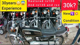 fully restored rx100 and rx135 for sales😵5years fc is there for all bikes😍30 years work experience [upl. by Acitel]