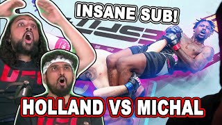 Kevin Holland BREAKS Michal Oleksiejczuk ARM FULL FIGHT REACTION [upl. by Nabalas]