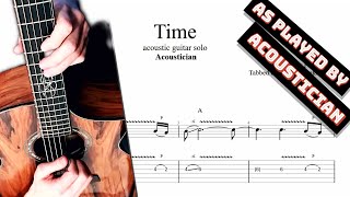 Acoustician  Time solo TAB  acoustic guitar solo tabs PDF  Guitar Pro [upl. by Anole851]