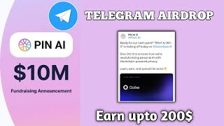 PIN AI AIRDROP GUIDE  PIN AI NEW TELEGRAM BOT 10 MILLION FUNDING 🤑 TELUGU [upl. by Ochs328]