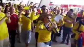 Hinchas Colombianos Mundial Brasil 2014 Colombia tierra querida Cumbia [upl. by Bashee621]