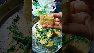 Instant Dhokla Recipe 🤤 besandhokla recipe shorts youtubeshorts dhokala [upl. by Ardnuas370]