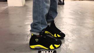 Air Jordan 14 Retro quotThunderquot On Feet Video  Exclucity [upl. by Sergius810]