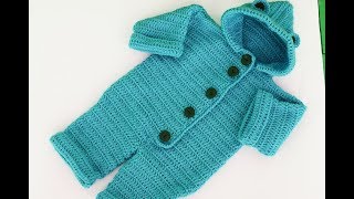 Crochet baby coat very easy [upl. by Shanan]