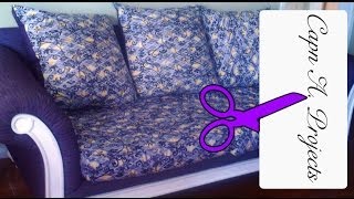 DIY How To REUPHOLSTER A Couch  Part 1 Renovar un SOFA  cc en Español [upl. by Ymma329]