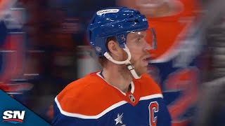 Oilers Stylish Puck Movement Leads To Connor McDavid PowerPlay Goal [upl. by Assylla]