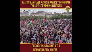 Palestinian Flags Waved In France To Celebrate The Leftists Winning Elections [upl. by Nipahc565]