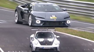 Lamborghini Temerario amp 992 GT3 RS MR Testing at the Nürburgring NORDSCHLEIFE [upl. by Odlanir84]