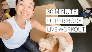 LIVE WORKOUT  30 Minute Upper Body amp Core Dumbbells optional  Dr LA Thoma Gustin [upl. by Aloise]