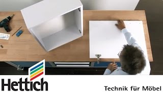 Installation of cup hinges with a drilling template DoItYourself with Hettich [upl. by Ataymik]