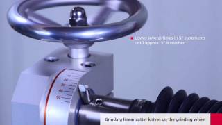 S 200 – Grinding linear cutter knives on the grinding wheel [upl. by Sucam]