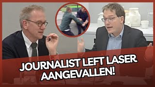 Van Houwelingen FVD confronteert minister Journalist Left Laser AANGEVALLEN [upl. by Noirad]