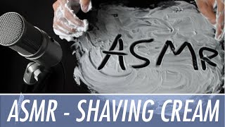 ASMR  Fun With Shaving Cream including Lotions Sounds Tapping and Lid Sounds  with Whispering [upl. by Noraf]