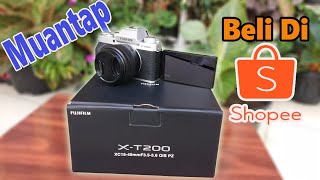 Unboxing Kamera Fujifilm XT200 Indonesia Beli di Shopee [upl. by Annelak]