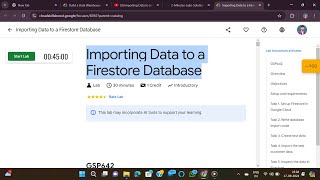 Importing Data to a Firestore Database engineeringupdate gsp642 arcade [upl. by Weaks]