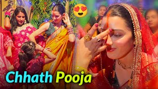 Chhath Pooja Mein Machaya Dhamaal  Shadi ke Baad Pehla Chhath Celebration [upl. by Hanas956]