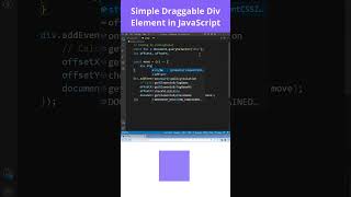 Create A Draggable Div Element in JavaScript [upl. by Boorer]