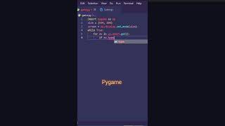 Pygame  Create game in python  Pygame python tutorial python pygame rubikscube trendingshorts [upl. by Kippie77]