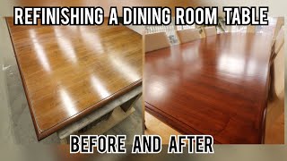 Refinishing a Dining Room Table  Furniture Restoration Repair How to  John Bear Woodworking [upl. by Imuya]