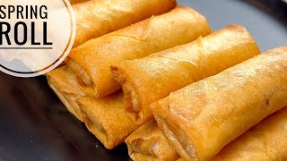 Spring Roll Recipe  Crunchy Savory and Peppery Appetizer And Party Recipe [upl. by Fellner]