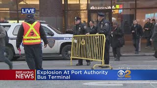 Explosion Hits Subway Line Under Port Authority Bus Terminal [upl. by Jillie]