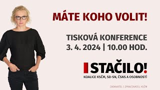 Tisková konference STAČILO [upl. by Chiou]