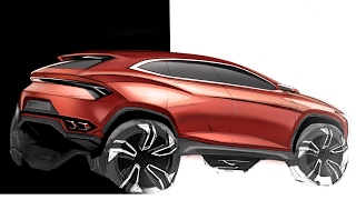 Car Design Sketch amp Drawing  Lamborghini Urus Concept [upl. by Rapsag]