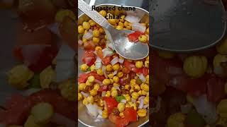 30 sec recipe roasted chana chaat healthy  trending no1 [upl. by Ydualc]