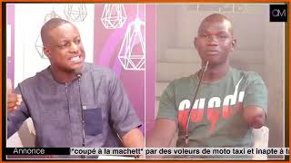 OM TV  URGENT  Dcoupé à la machett par des voleurs de moto taxi et inapte à travailler [upl. by Anawik]