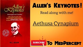 Aethusa Cynapium Allens Keynotes  Read along with me [upl. by Aikemaj]