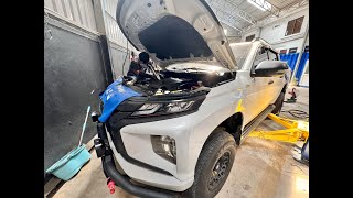 Install full exhaust system on Mitsubishi Triton Fan Triton [upl. by Arima]