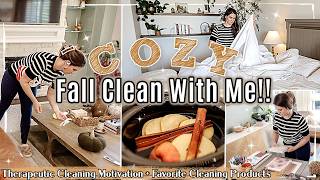 THERAPEUTIC FALL CLEAN WITH ME 2024  Favorite Cleaning Products amp Tools [upl. by Eiramyelhsa999]