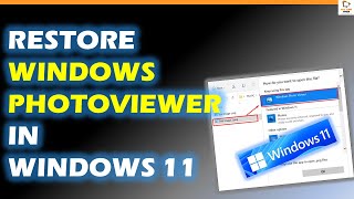 Restore Windows Photo Viewer in Windows 11 [upl. by Lleda]