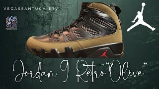 Jordan 9 Retro “Olive 2024” Open Box [upl. by Launame]