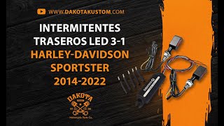 Intermitentes Traseros Led 31 HarleyDavidson Sportster 20142022  Dakota Kustom [upl. by Ailet]