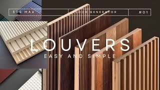 Mastering Louvers Effortless Techniques for Creating Stunning Designs in 3DS Max  Tutorial [upl. by Marka141]