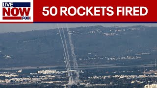 BREAKING Barrage of over 50 rockets from Lebanon targets Israel  LiveNOW from FOX [upl. by Huai]