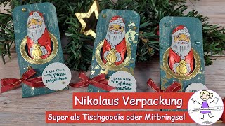 Mini Nikolaus  Tischgoodie  Weihnachten  Stampin Up  fröhlich basteln [upl. by Etra]