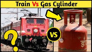 Train Vs Gas Cylinder  Experiment Video Shorts [upl. by Jonette]