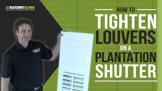 How to tighten the louvres on your plantation shutters [upl. by Nesta]