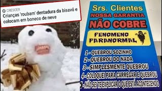 POSTAGENS ENGRAÇADAS 61  BONECO DE NEVE SINISTRO [upl. by Yntrok]