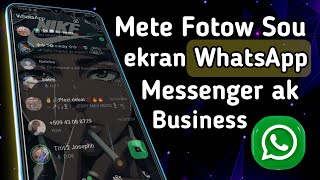 kijan pou mete fotow sou ekran whatsapp messenger ak business [upl. by Maribeth]