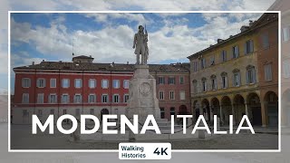 Modena Italy Walking Tour 4K  Palazzo Ducale Piazza Grande and Mercato Storico Albinelli [upl. by Gaeta]