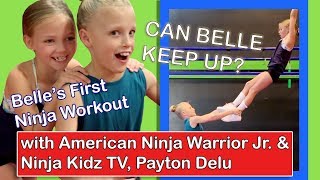 PAYTON DELU AMERICA NINJA WARRIOR TRAINING BELLE Payton Delu from Ninja Kidz TV [upl. by Olegna61]